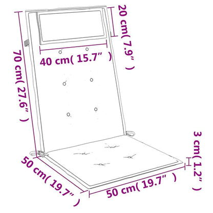 Vidaxl Cojines De Silla Respaldo Alto 6 Uds Tela Oxford Verde Brillo_2