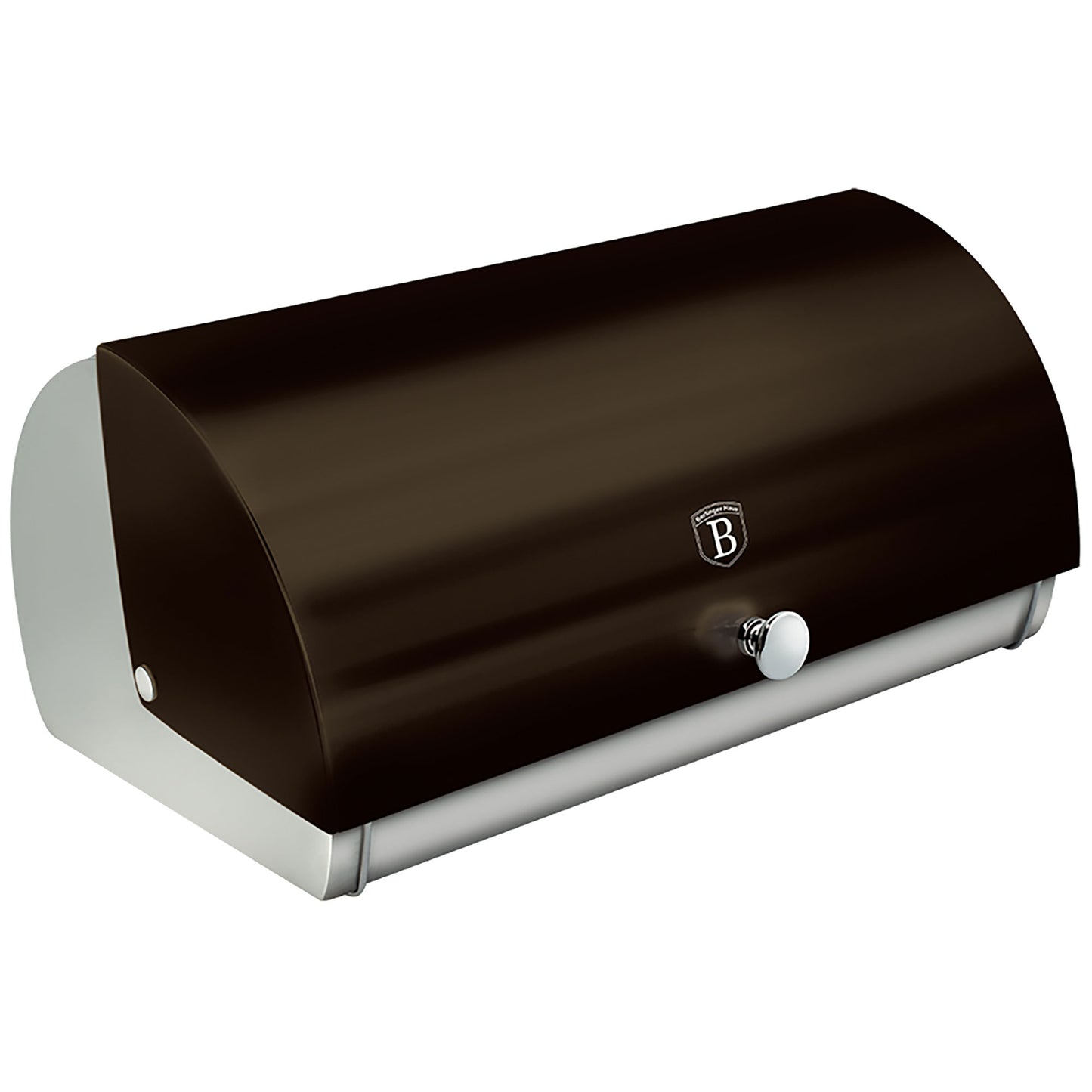 Panera De Mesa Para Guardar Pan Bollería, Tapa Deslizante, Acero Inoxidable, Diseño Moderno Berlinger Haus Shiny Black, Acero Inoxidable / Negro_0