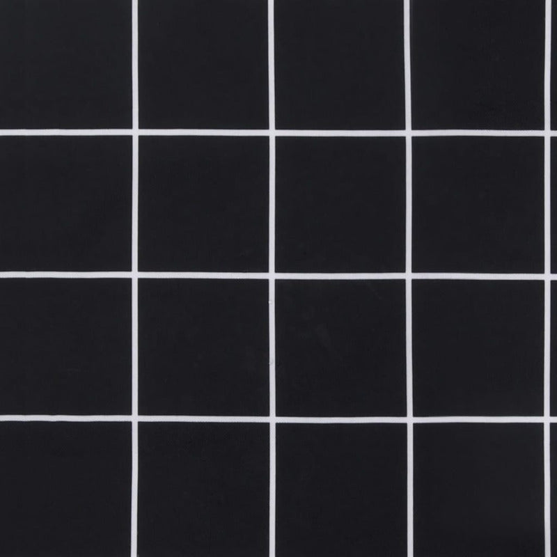 Vidaxl Cojín Para Banco Jardín Tela Oxford A Cuadros Negro 100x50x4 Cm_5