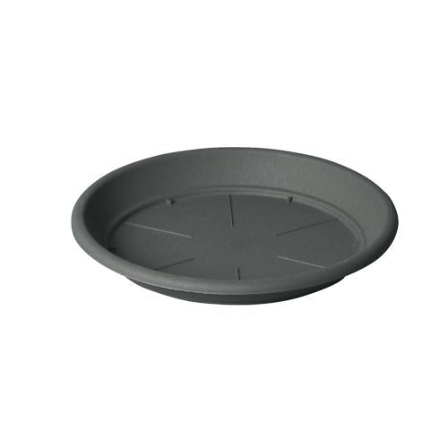 Prato para vaso de flores em PVC Iniezione - Antracite 18 cm