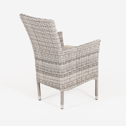Sillón Apilable, Moderno, Aluminio Y Ratán Sintético Plano, Color Gris Claro, Sillon:55x62x92_3