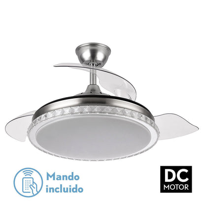 Ventilador Biliku 72w 6120lm Niquel 3asp.desp.108d 3000-4000-6000k Remoto, Memoria Y Temporizador_0