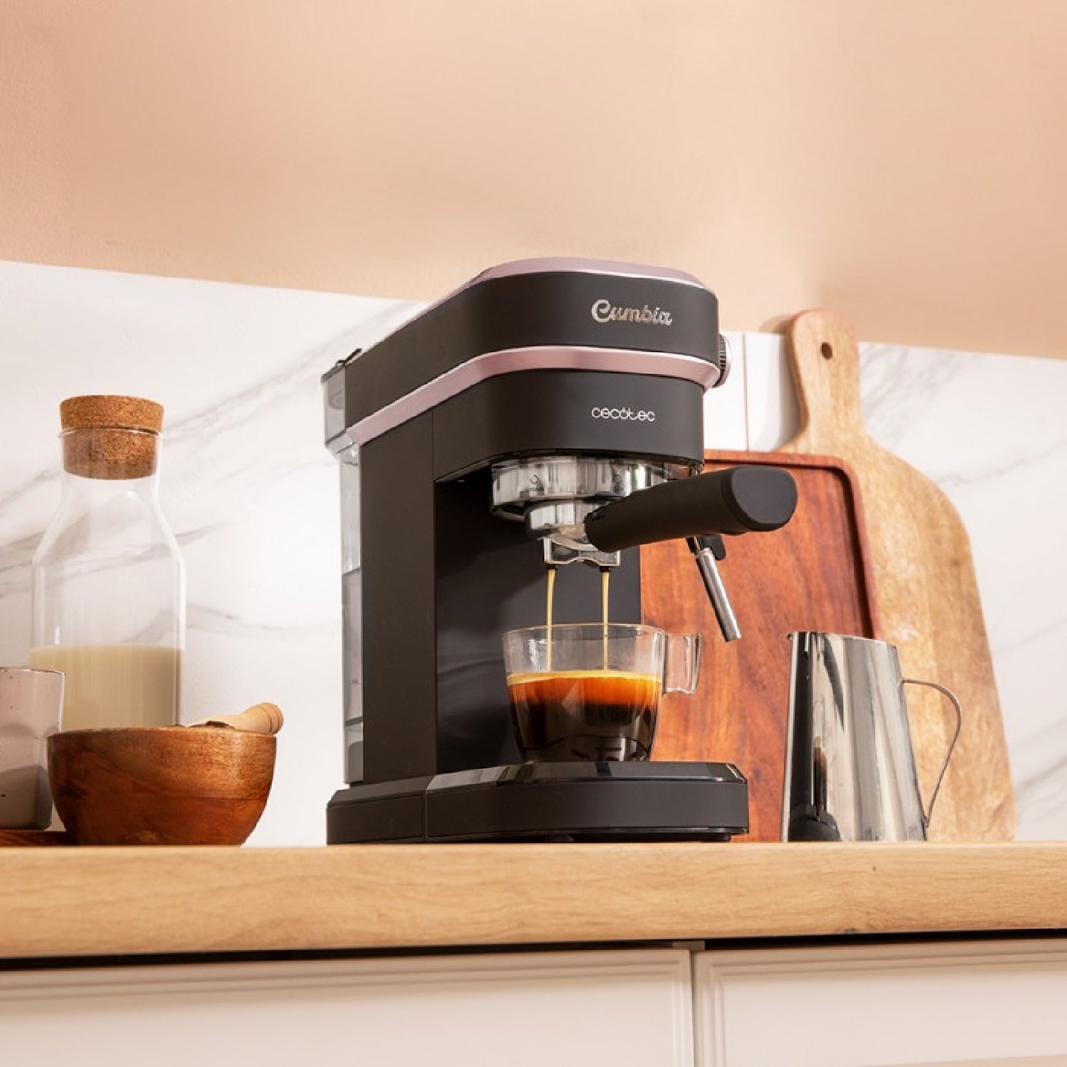 Cecotec Cafetera Express Cafetera Espresso Cafelizzia 890 Rose_3