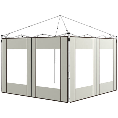 Outsunny Paredes Laterales Para Carpa De 2 Paneles 295x195 Cm Crema_0