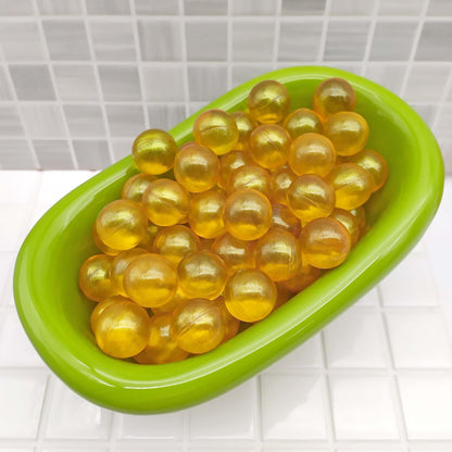 Bolsa Regalo 12 Perlas De Baño Aroma Madreselva - Con Aceite De Soja - Hidrata, Suaviza Y Perfuma La Piel - Forma Bola_3