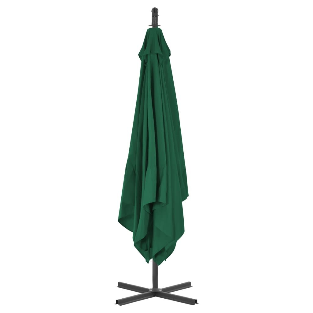 Vidaxl Sombrilla De Jardín Voladiza Con Palo De Acero Verde 250x250 Cm_3