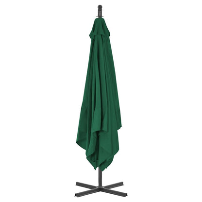 Vidaxl Sombrilla De Jardín Voladiza Con Palo De Acero Verde 250x250 Cm_3