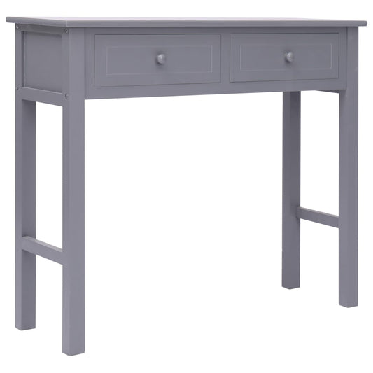 Mesa Consola De Madera Gris 90x30x77 Cm_0