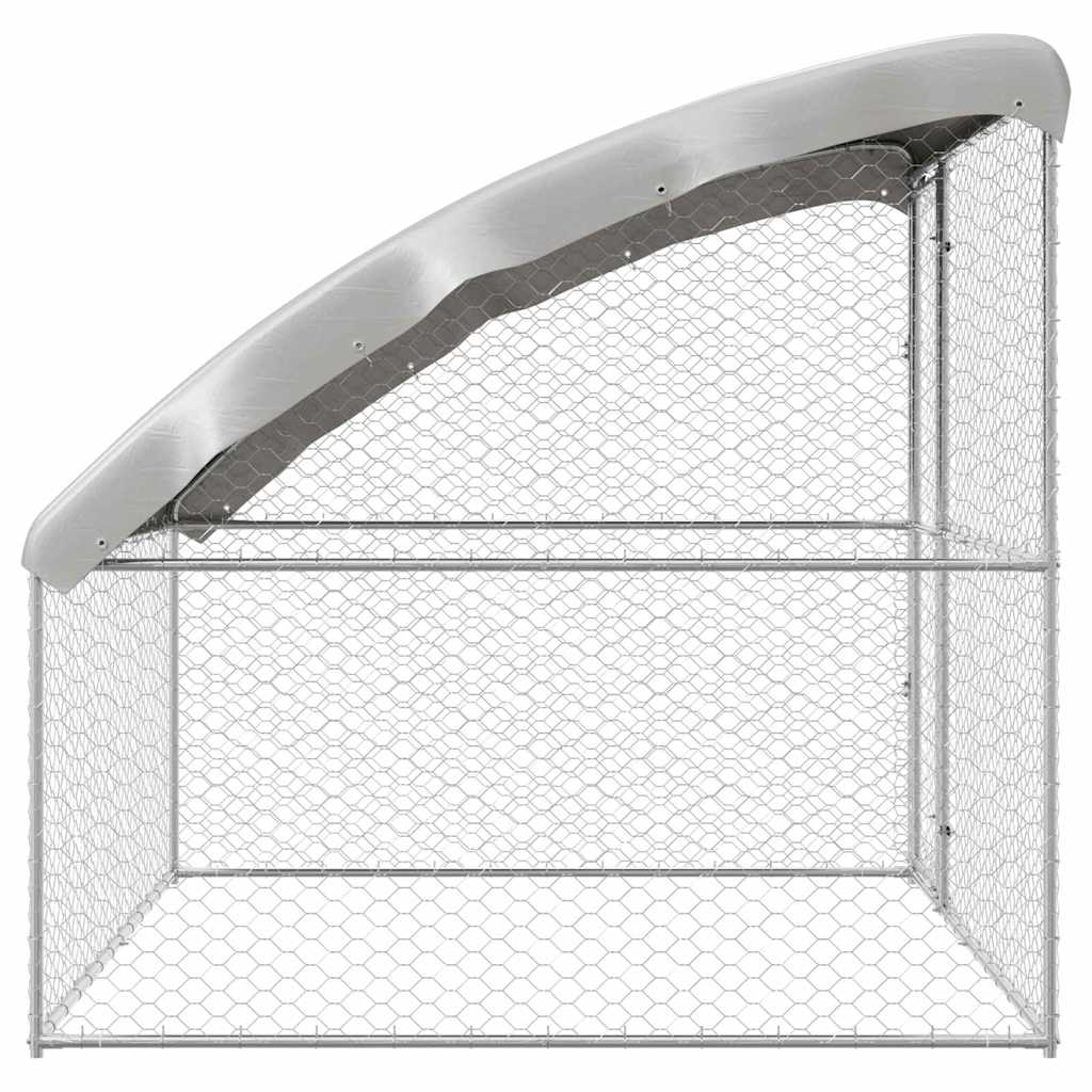 Refugio Para Perros Plateado 2 X 2 X 2 M Acero Galvanizado_4