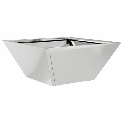 Macetero De Jardín Plateado 35 X 35 X 15 Cm Acero Galvanizado_0