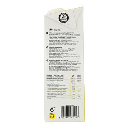 Pack 6 x  Bebida de Arroz Integral Soria Natural 1 L
