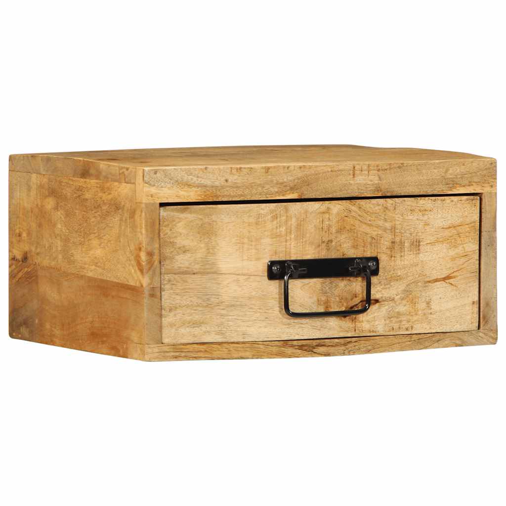 Mesitas De Noche De Pared 2 Uds Madera Maciza De Mango Rugosa_2
