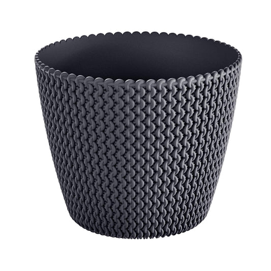 Maceta Redonda 8l Prosperplast Splofy De Plastico En Color Antracita, Ø25,9 X 22 Cm_0