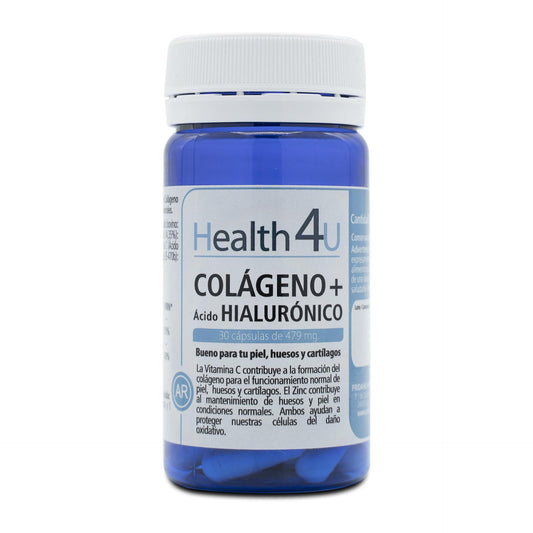 Suplemento Alimentar H4U Colagénio + Ácido Hialurónico 30 cápsulas de 479 mg