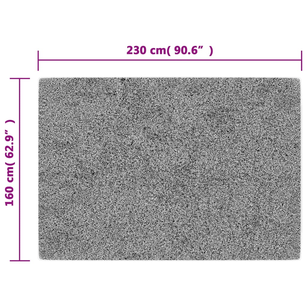 Alfombra Lavable Antideslizante Gris 160x230 Cm / Vetonek_2