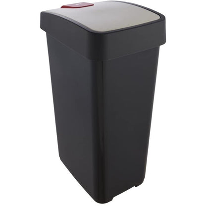 Cubo De La Basura Premium Con Tapa Abatible, Tacto Suave, 45 L, Magne, Gris Grafito_1