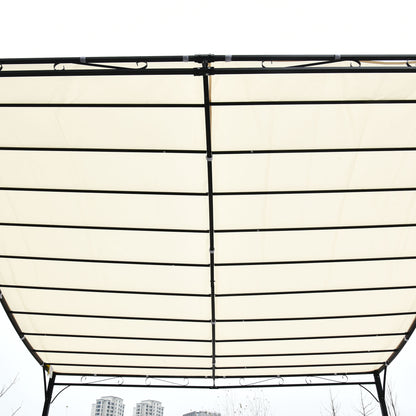 Outsunny Pérgola Gazebo Toldo De Pared Jardín Patio Terraza 3x3x2.5m_4