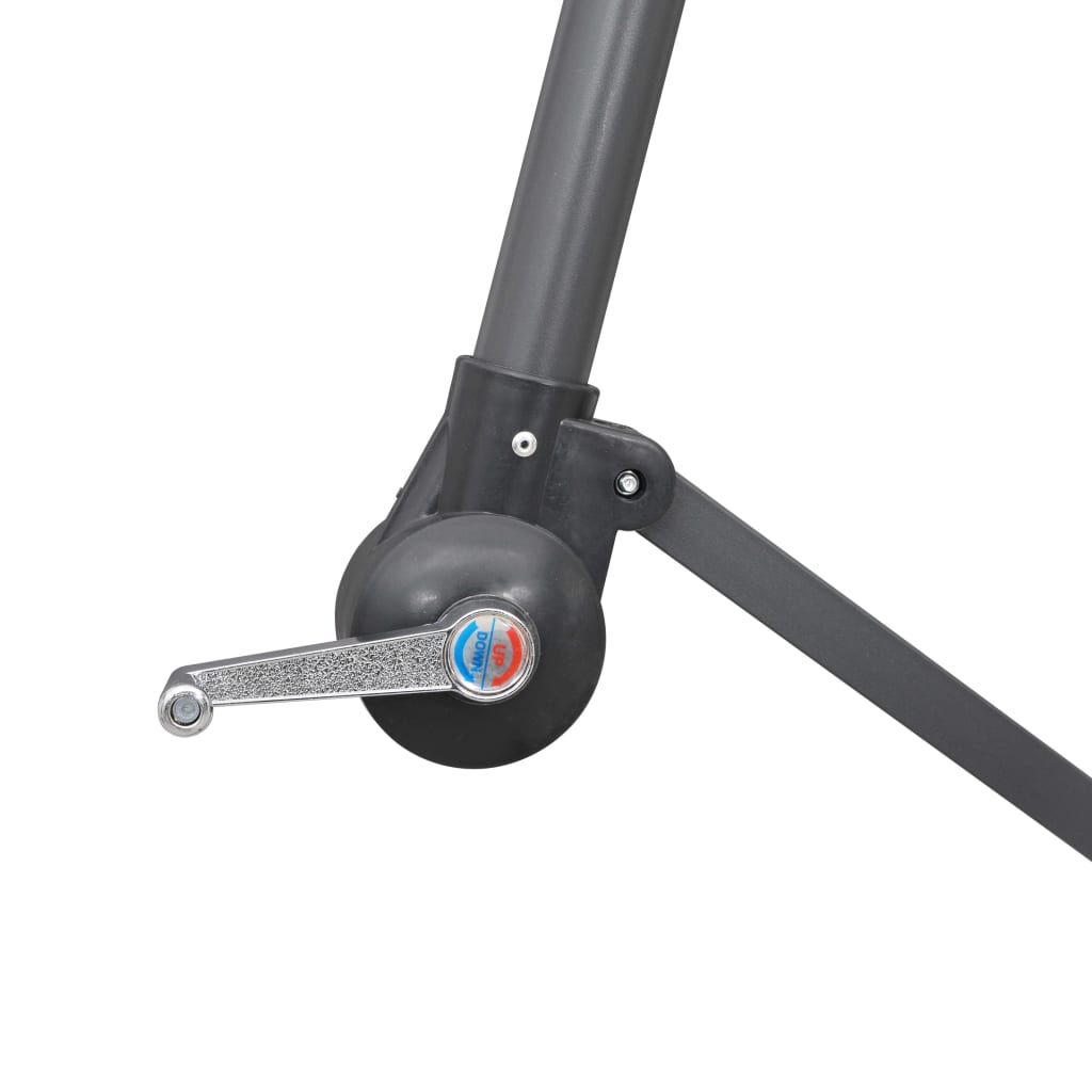 Vidaxl Sombrilla Colgante Con Palo De Aluminio Azul 3 M_4