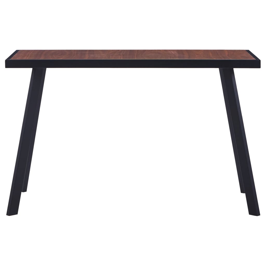 Mesa De Comedor Mdf Natural Y Negro 120x60x75 Cm_0