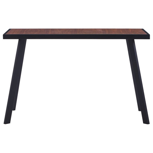 Mesa De Comedor Mdf Natural Y Negro 120x60x75 Cm_0