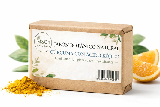 Jabón Natural De Cúrcuma Y Ácido Kójico 100 G – Iluminador Facial Y Corporal – M&on Naturals_0