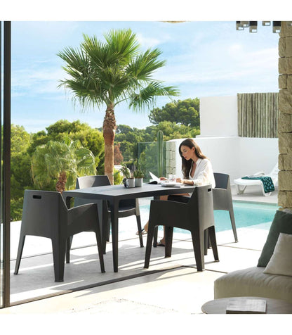 Sillón Para Terraza O Jardín Modelo India Acabado Antracita._0