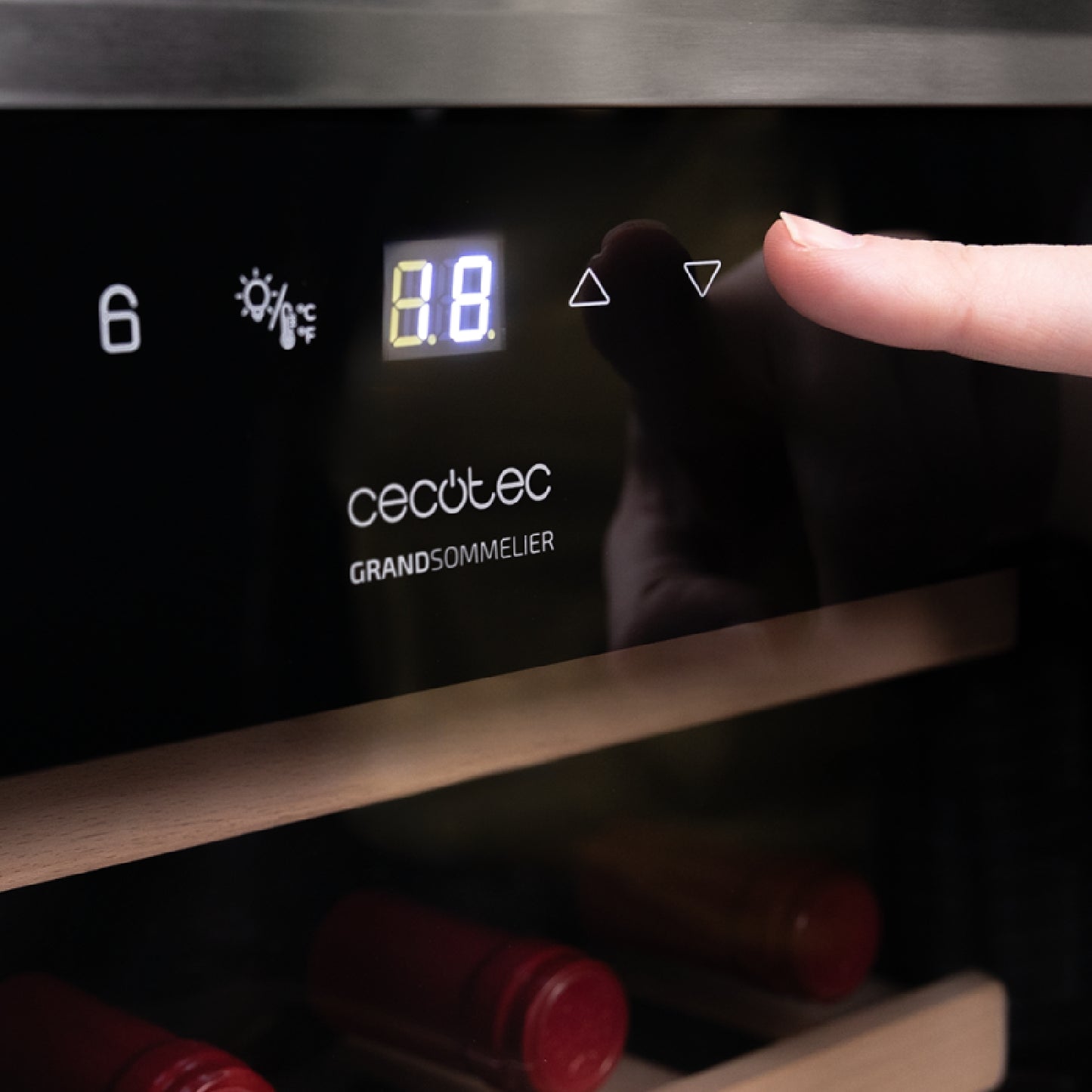 Vinoteca 34 Botellas Bolero Grandsommelier 34030 Inox Compressor, 80 L, Enfriamiento Por Compresor, Temperatura Regulable De 5 A 18ºc, Control Tácti_4