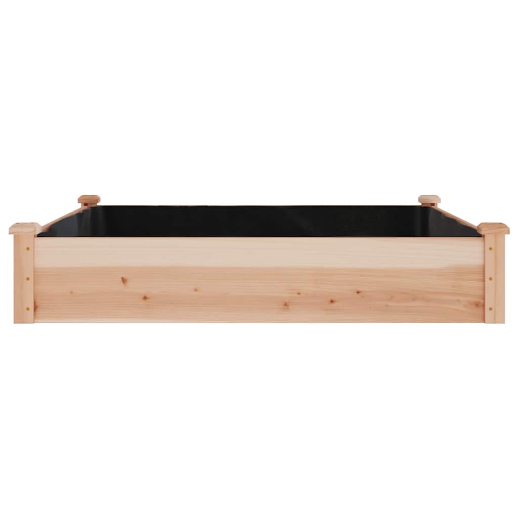 Jardinera Arriate Con Forro Madera Maciza Abeto 120x60x25 Cm_4