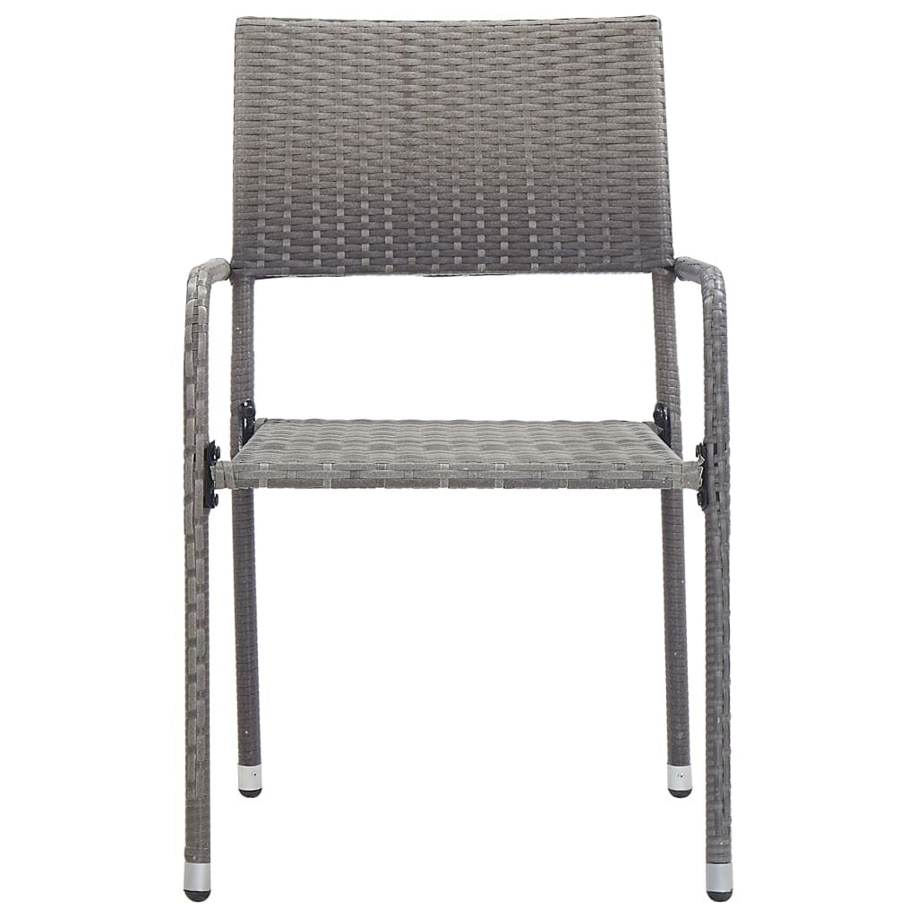 Vidaxl Juego De Comedor Para Jardín 3 Piezas Gris_3