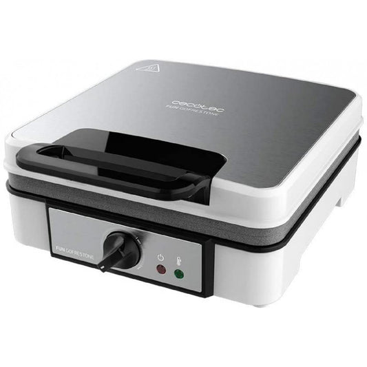 Gofrera Eléctrica Fun Gofrestone 4inox. 1200 W, Acero Inoxidable, 4 Gofres A La Vez, Revestimiento Antiadherente Rockstone, Temperatura Ajustable_0
