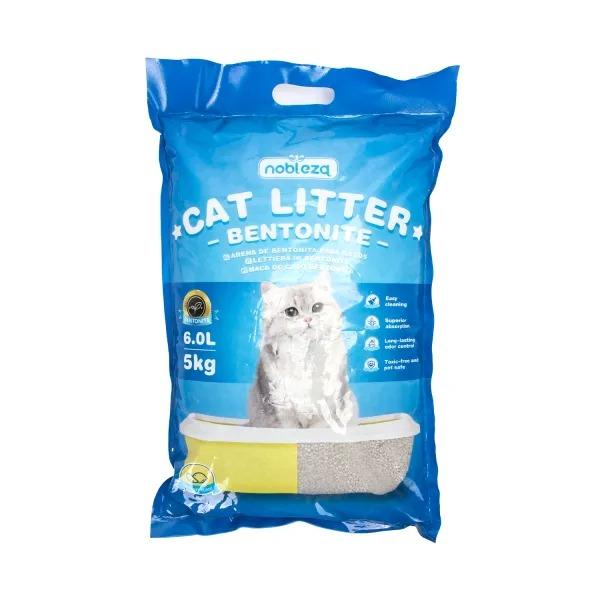 Areia aglomerante de bentonite para gatos aroma limão Nobleza 6 L 