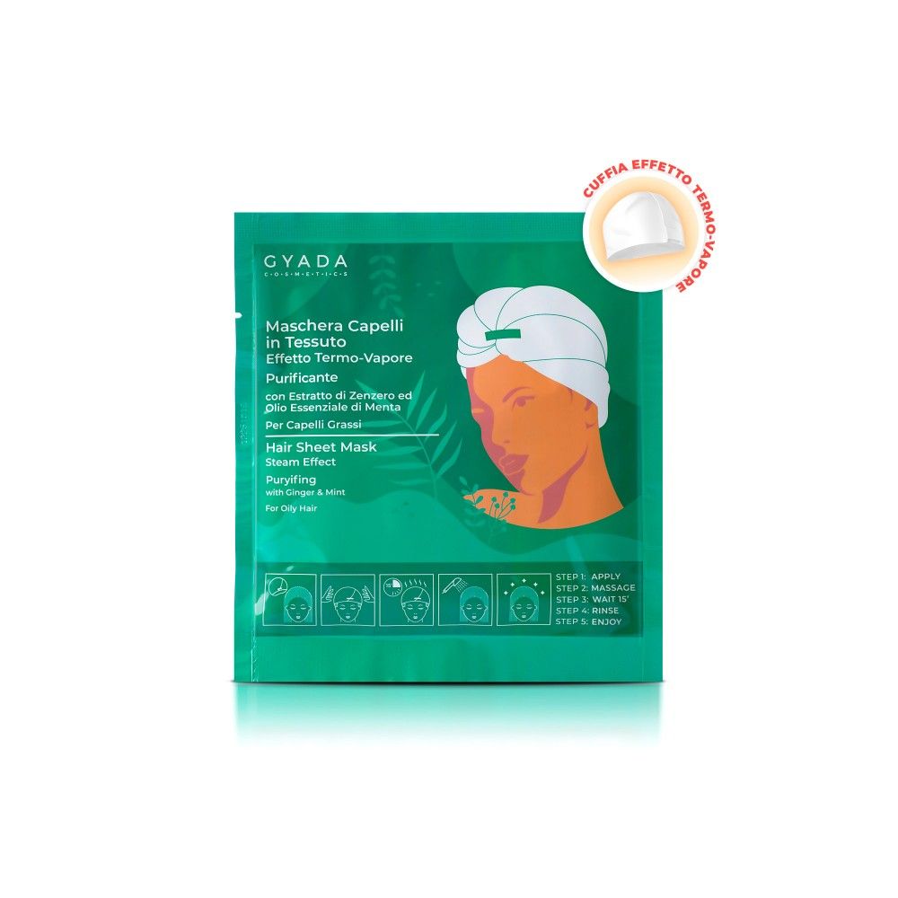 Mascarilla Capilar En Tela Efecto Termo-vapor Purificante Y Anticaspa Gyada_1