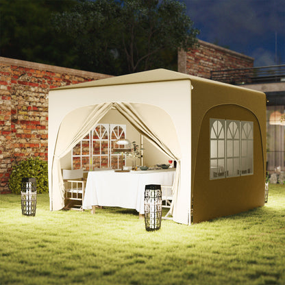 Carpa Plegable Outsunny Metal, Tela Oxford Arena 300x300x273 Cm_3