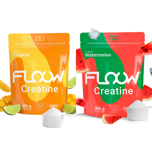 Creatina Monohidratada Sabor Tropical + Sabor Sandía - 612g (180 Dosis) Creatine En Polvo Pura Sin Azúcar_0