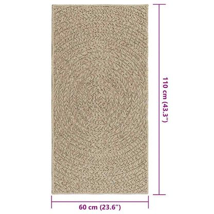 Vidaxl Alfombra Zizur Apariencia Yute Interior Exterior Beige 60x110cm_2
