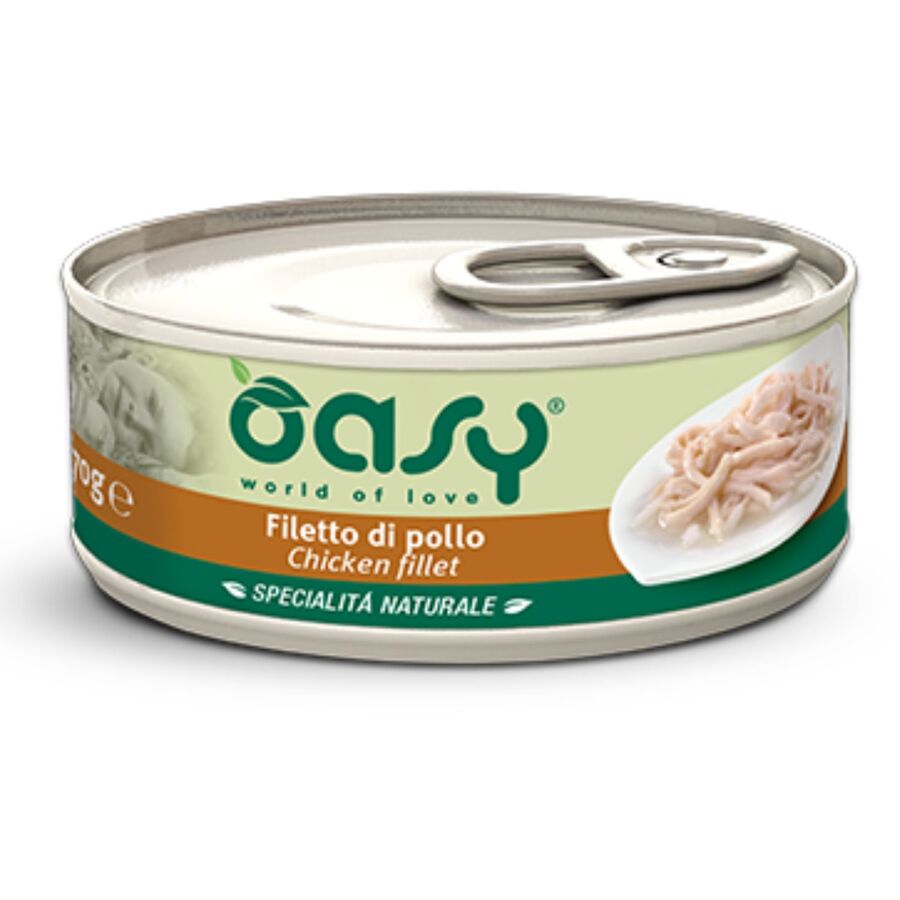 24 Latas De Comida Oasy Para Gato Filete De Pollo (lata 70g)_0