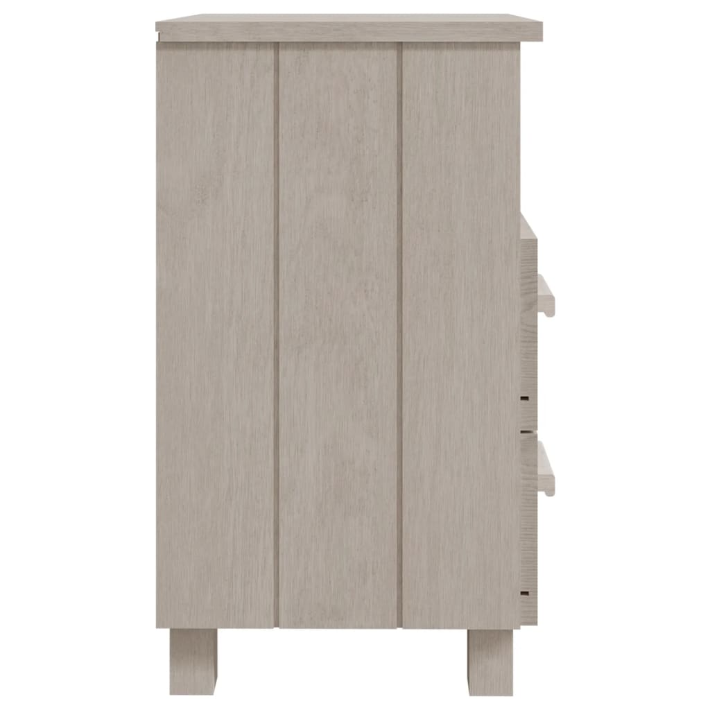 Mesita De Noche Hamar Madera Maciza De Pino Blanca 40x35x62 Cm_2