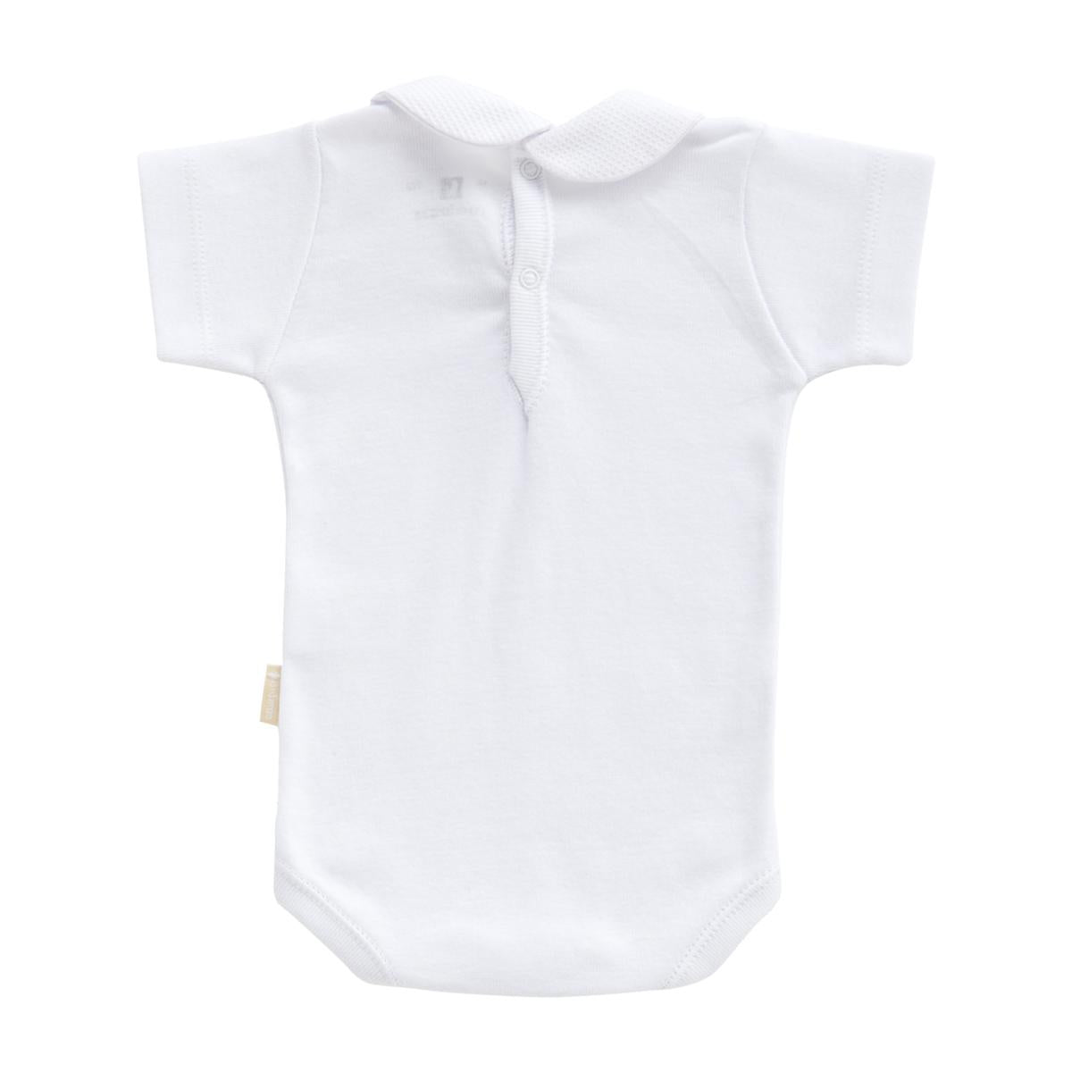 Body con cuello y manga corta blanco Cambrass talla 24