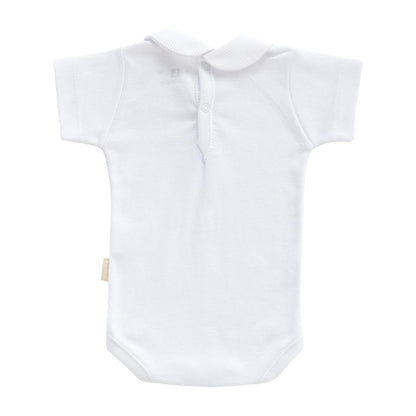 Body con cuello y manga corta blanco Cambrass talla 24