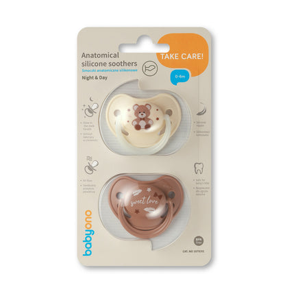 Chupetes Tetina Anatómica De Silicona 0-6 Meses Beige_1