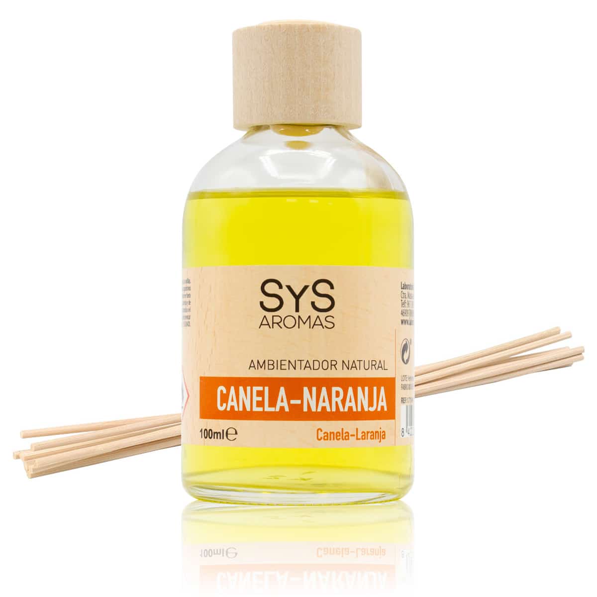 Ambientador Mikado Canela y Naranja 100 ml | Aroma Cálido y Cítrico | Difusor Varillas | Ambiente Acogedor_0