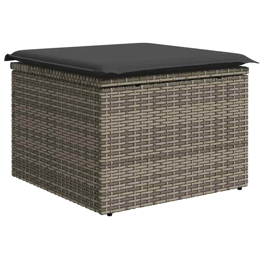 Set De Sofás De Jardín Y Cojines 8 Piezas Ratán Sintético Gris / Vetonek_2