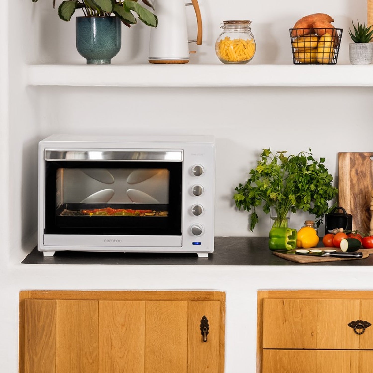 Cecotec Horno De Sobremesa De Convección Bake&toast 6000 White Gyro. 2000 W Capacidad 60 L 12 Funciones Combinables Rust_2