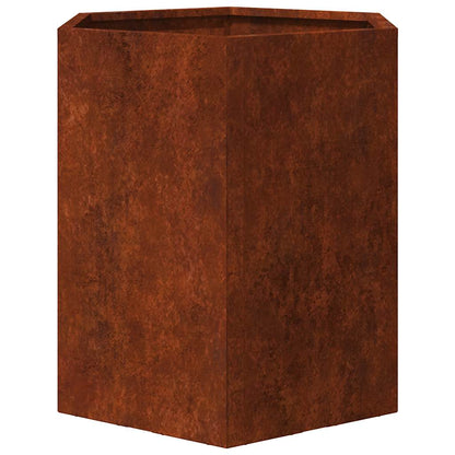 Jardinera De Acero Corten Oxidado 40x40x45 Cm_5