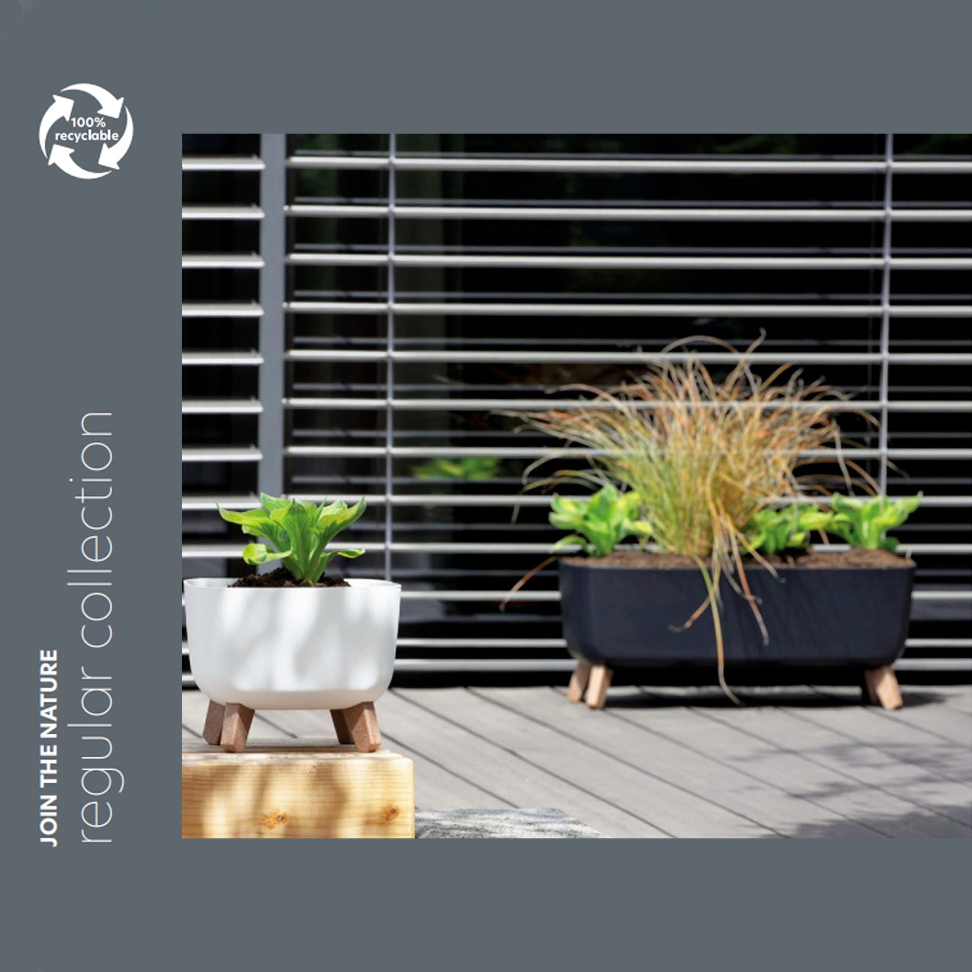 Macetero Color Blanco,sin Depósito , Colección Gracia De 39cm X 39cm X 25,7cm Cm, Capacidad De 21,5 L.