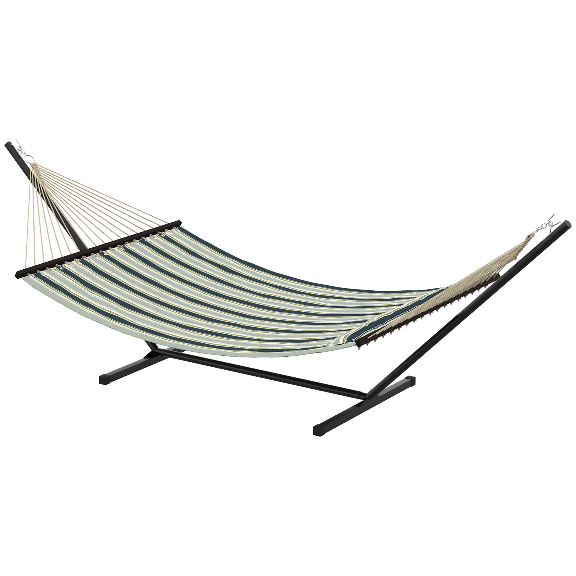 Outsunny Hamaca Con Soporte Almohada Desmontable 353x94x115 Cm Verde_4