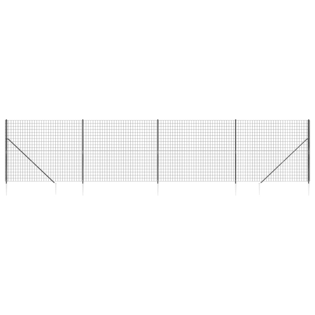 Cerca De Alambre Con Pinchos De Anclaje Gris Antracita 1,8x10 M / Vetonek_2