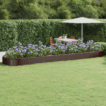 Jardinera Arriate Acero Galvanizado Marrón 600x140x36cm_1