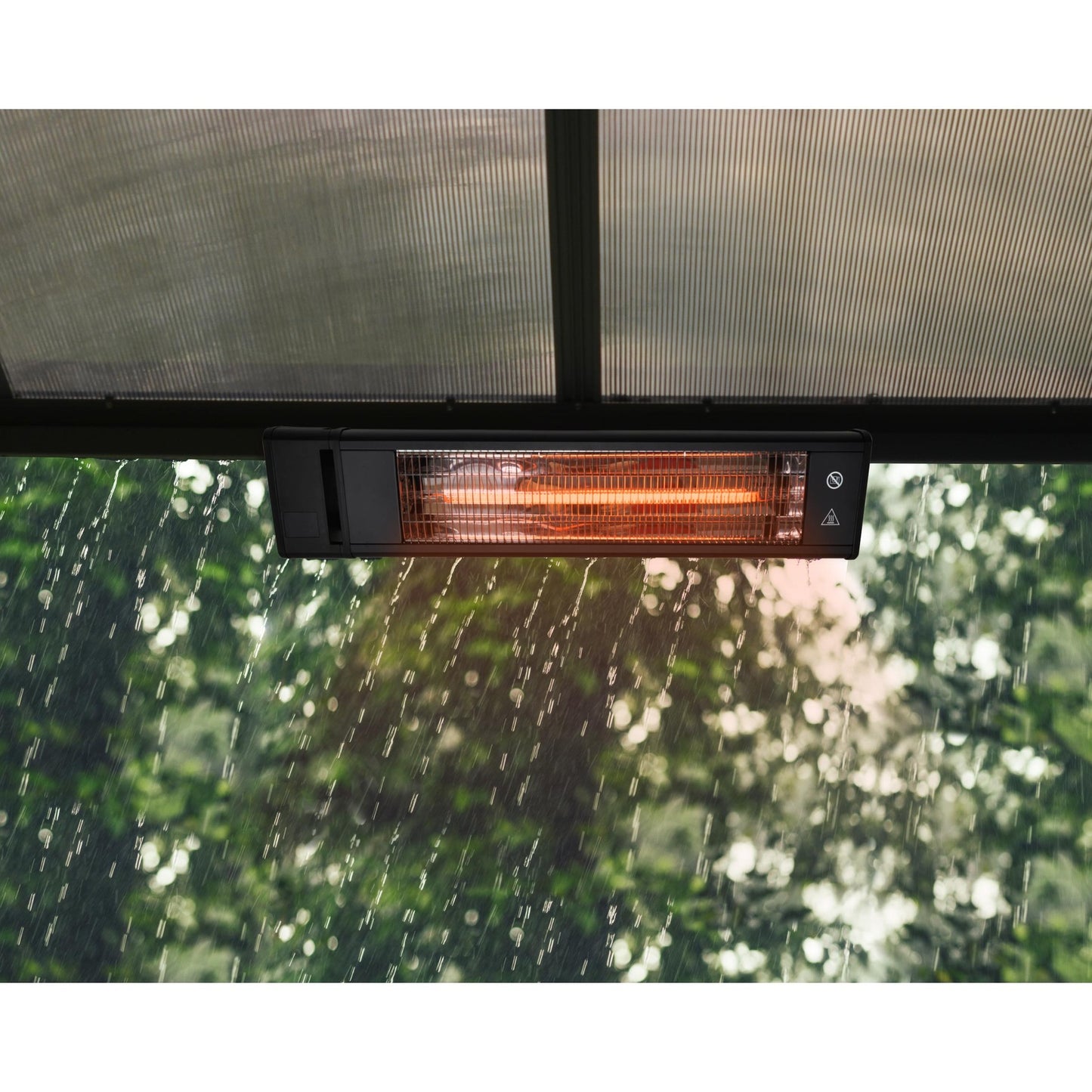 Aquecedor elétrico em fibra de carbono para pérgulas e gazebos 
