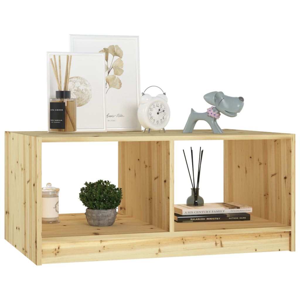 Mesa De Centro De Madera Maciza De Abeto 75x50x33,5 Cm_2